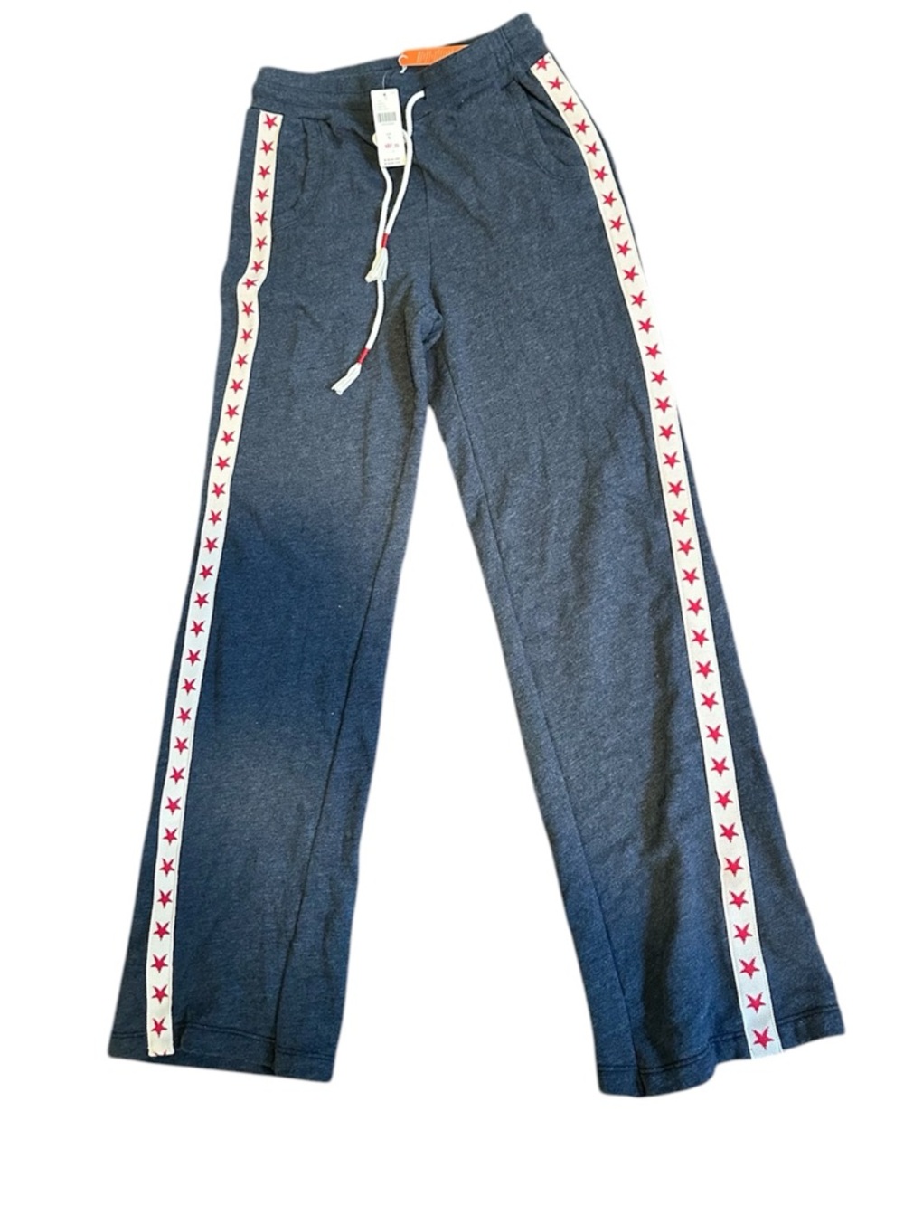 SUNDRY Navy Blue Track Sweatpants with Stars